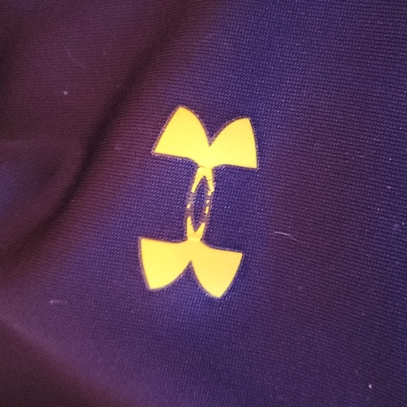 Under Armour Kids' Blue and Yellow Zippered Jacket With Hood Size Youth Large - Picture 3 of 11